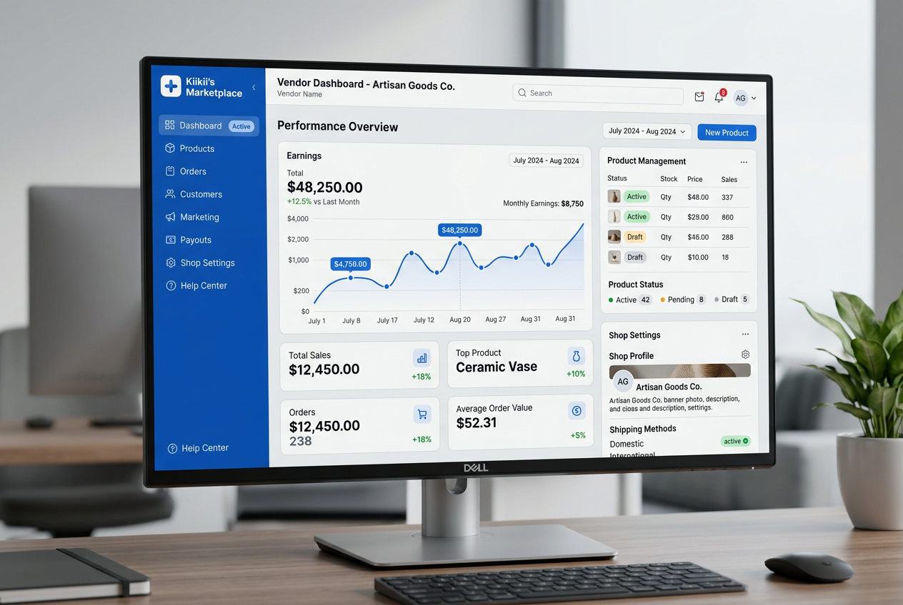 Kiikiis Multivendor Dashboard